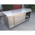 Polish stainless steel kitchen cabinet